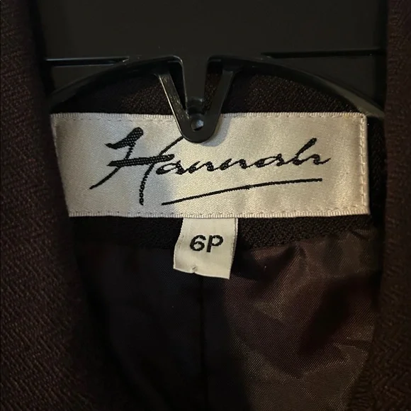 Vintage Hannah Dark Brown Trench Coat ankle length size 6P. CJ - Picture 2 of 6